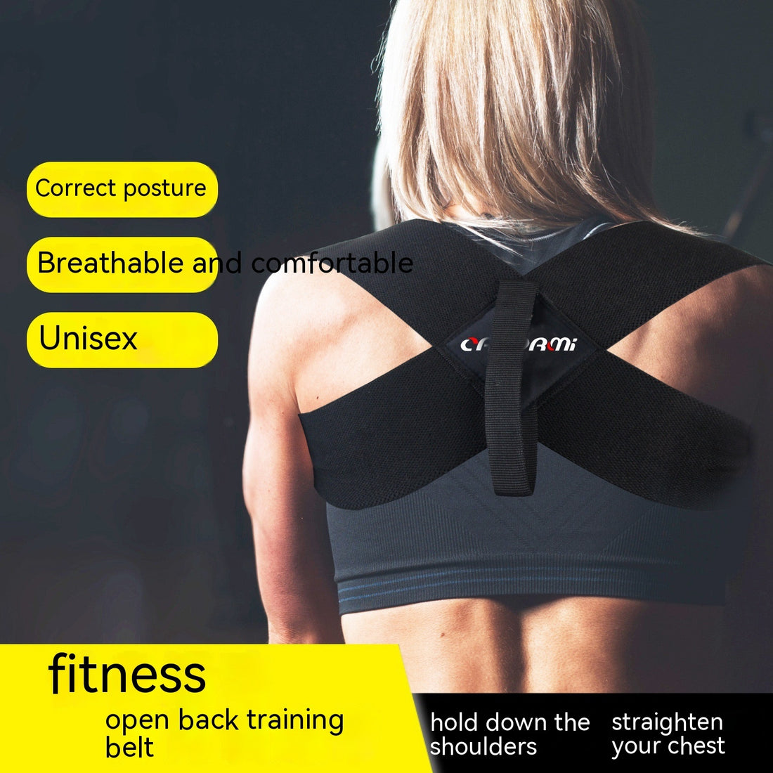 Men's And Women's Invisible Fitness Chest Muscle Expansion Bench Press Back Training Belt